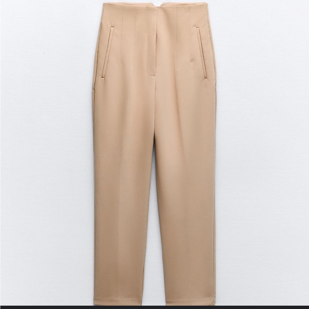 Zara Tan High Waisted Pant Size M